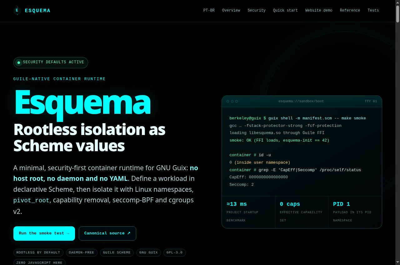 Esquema — Public screenshot, signed out · 2026-09-06 15:17 UTC