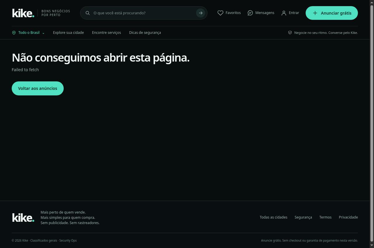 Kike — Public screenshot, signed out · 2026-09-06 15:18 UTC