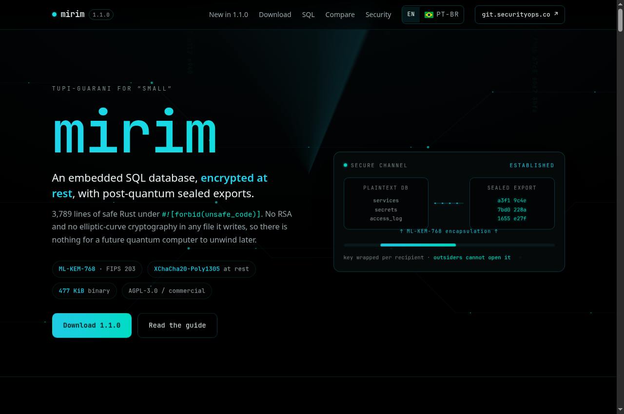 mirim — Public screenshot, signed out · 2026-09-06 15:17 UTC